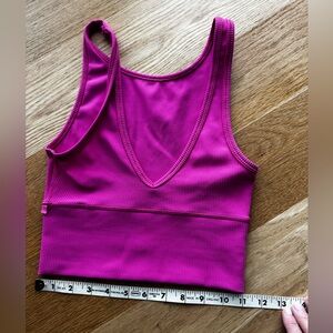 lululemon athletica Magenta Pink Ribbed Sports Bra XS